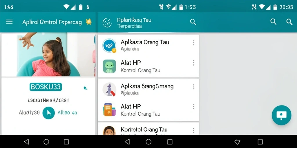 Antarmuka aplikasi BOSKU33 yang memudahkan kontrol orang tua.