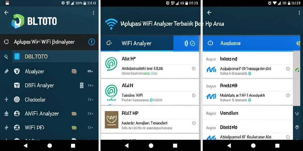 Antarmuka DBLTOTO yang menampilkan analisis jaringan WiFi secara detail.