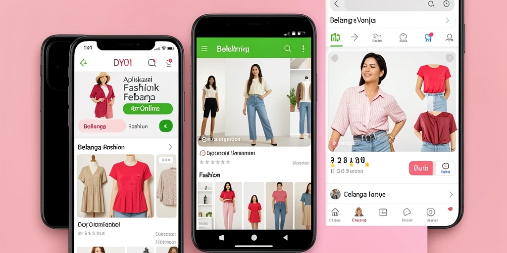 Antarmuka DY01 menampilkan produk fashion yang menarik dan fungsional.