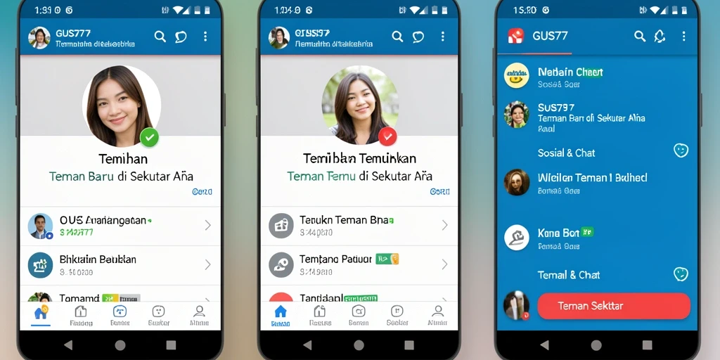 Tampilan antarmuka GUS77 yang menarik dan fungsional.
