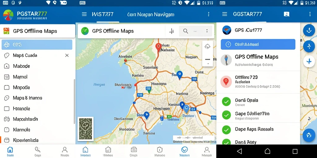 Tampilan antarmuka PGSTAR777 yang intuitif dan peta detail.