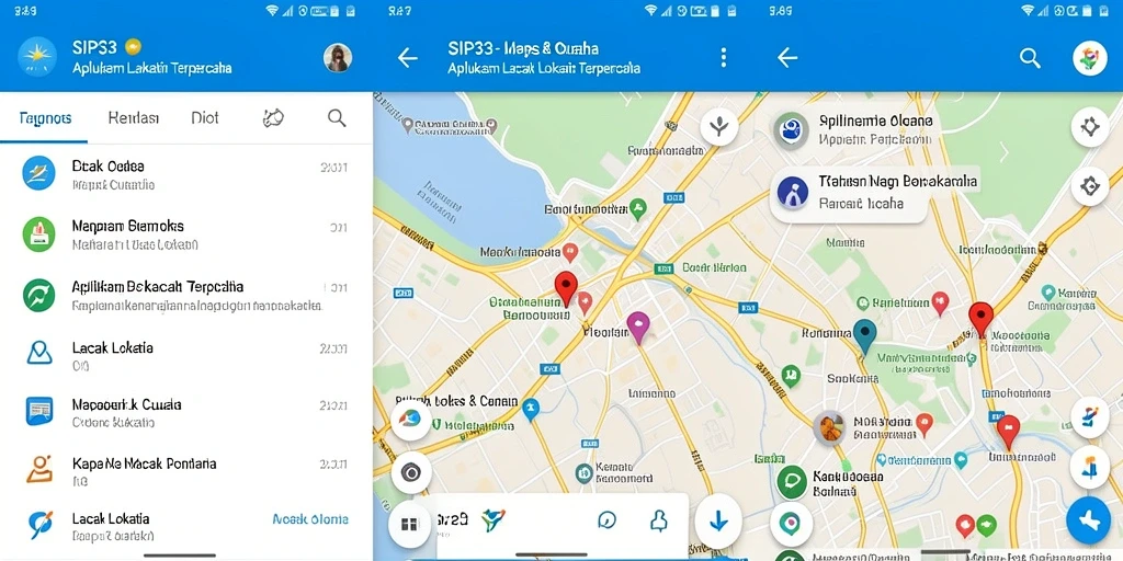 Antarmuka SIP33 menunjukkan fitur pelacakan lokasi yang canggih.
