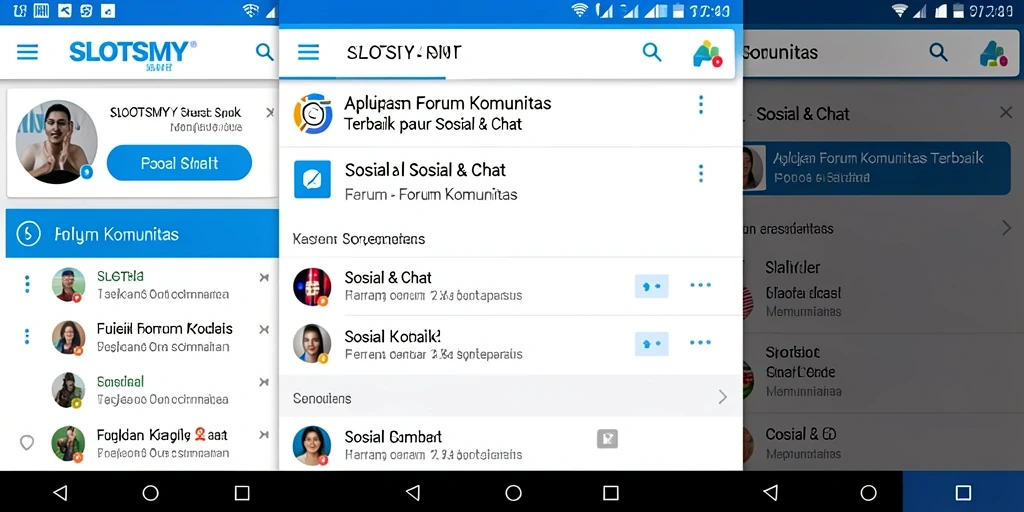 Antarmuka SLOTSMY menampilkan berbagai forum komunitas yang interaktif.